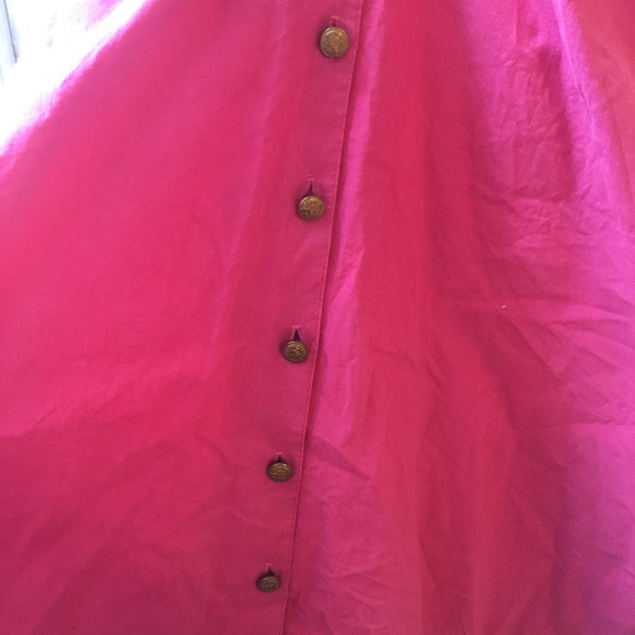 Hot pink vintage collared dress with buttons - Picture 7 of 7
